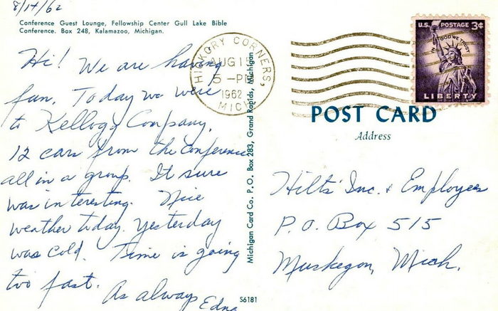 Gull Lake Ministries (Gull Lake Bible Conference) - Vintage Postcard (newer photo)